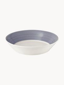 Suppenteller Pacific Blue aus Porzellan, Porzellan, Gepunktet, Ø 23 cm