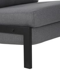 Sillón cama Edward, plegable, Tapizado: 100% poliéster Alta resis, Tejido gris oscuro, An 96 x F 98 cm