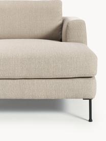 Ecksofa Cucita (4-Sitzer), Bezug: Webstoff (100% Polyester), Gestell: Massives Kiefernholz, Webstoff Beige, B 302 x T 163 cm, Eckteil links