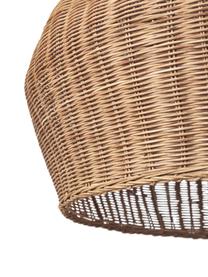 Grosse Pendelleuchte Krisa aus Rattan, Metall, Rattan, Braun, B 70 x H 150 cm