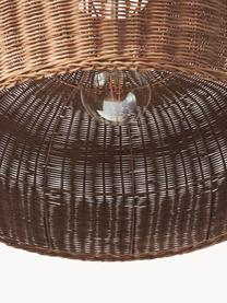 Große Pendelleuchte Krisa aus Rattan, Metall, Rattan, Braun, B 70 x H 150 cm