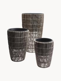 Set 3 cestini per piante  in rattan Lucian, Rattan, Marrone, Set in varie misure