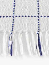 Tapis d'extérieur à franges Prague, 100 % polyester, certifié GRS

Le matériau est certifié STANDARD 100 OEKO-TEX®, 11-62055, Shirley, Blanc, bleu, larg. 80 x long. 150 cm (taille XS)