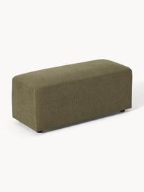 Pouf Melva, larg. 99 x prof. 42 cm, Tissu vert olive, larg. 99 x prof. 42 cm