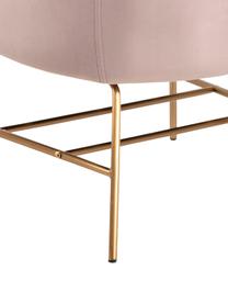 Moderner Samt-Cocktailsessel Ramsey in Rosa, Bezug: Polyestersamt Der hochwer, Beine: Metall, lackiert, Samt Rosa, B 72 x T 67 cm