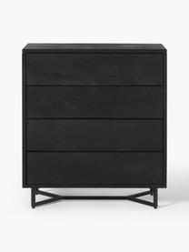 Commode en manguier Luca, Manguier laqué, cadre noir, larg. 90 x haut. 100 cm