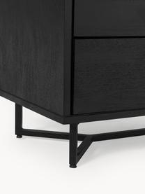 Commode en manguier Luca, Manguier laqué, cadre noir, larg. 90 x haut. 100 cm