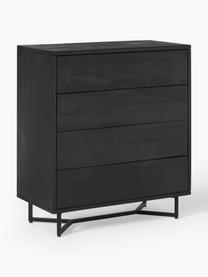 Commode en manguier Luca, Manguier laqué, cadre noir, larg. 90 x haut. 100 cm