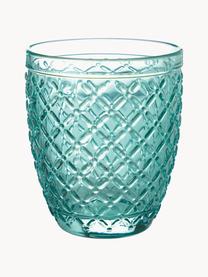 Waterglazen Castle, set van 6, Glas, Lila- en turquoise tinten, transparant, Ø 8 x H 10 cm, 350ml