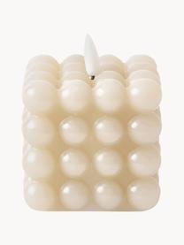 Bougie LED à piles avec flamme vacillante Bolle, Cire, plastique, Blanc crème, larg. 8 x haut. 10 cm