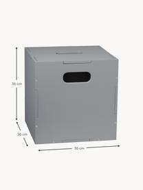 Caja de madera Cube, Madera de abedul pintada

Este producto está hecho de madera de origen sostenible y con certificación FSC®., Gris, An 36 x F 36 cm