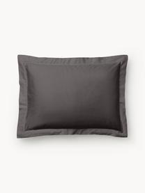 Funda de almohada de satén Premium, Gris oscuro, An 45 x L 110 cm