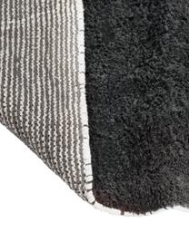 Ručně tkaný bavlněný koberec s klikatým vzorem a třásněmi Asisa, Antracitová, Š 200 cm, D 300 cm (velikost L)