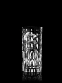 Vasos highball de cristal con relieve George, 6 uds., Cristal, Transparente, Ø 7 x Al 15 cm, 350 ml