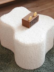 Ručne vyrobená detská taburetka Cloud, Plyšová lomená biela, Š 80 x V 30 cm