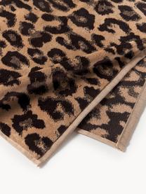 Telo mare con motivo  leopardato Dale, Marrone chiaro, beige, nero, Larg. 90 x Lung. 170 cm