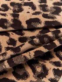 Fouta léopard Dale, Brun clair, beige, noir, larg. 90 x long. 170 cm