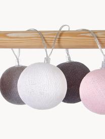 LED lichtslinger Colorain, 378 cm, Lampions: polyester, Roze, grijstinten, L 378 cm