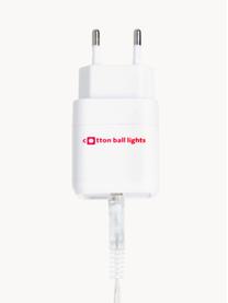 Guirnalda de luces LED Colorain, 378 cm, Cable: plástico, Blanco, rosa pálido, gris, L 378 cm