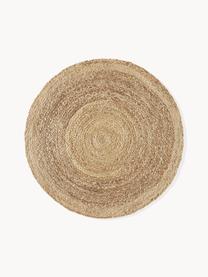 Runder Jute-Teppich Sharmila, handgefertigt, 100 % Jute
 
 Da die Haptik von Jute-Teppichen rau ist, sind sie für den direkten Hautkontakt weniger geeignet., Braun, Ø 100 cm (Grösse XS)