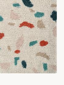 Handgeweven kindervloerkleed Terrazzo, wasbaar, Bovenzijde: 97% katoen, 3% kunstvezel, Onderzijde: 100% katoen, Lichtbeige, meerkleurig, B 140 x L 200 cm (maat M)