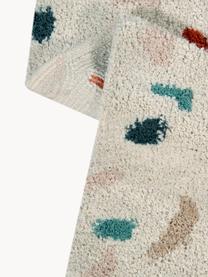 Handgewebter Kinderteppich Terrazzo, waschbar, Flor: 97 % Baumwolle, 3 % Kunst, Hellbeige, Bunt, B 140 x L 200 cm (Größe M)