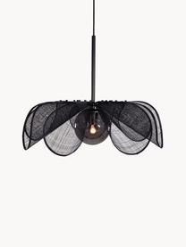 Grande suspension en fibres de bananier Styrka, tailles variées, Noir, Ø 63 x haut. 50 cm