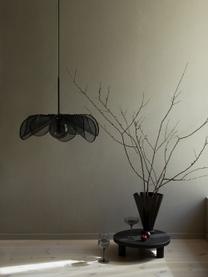 Grande suspension en fibres de bananier Styrka, tailles variées, Noir, Ø 63 x haut. 50 cm