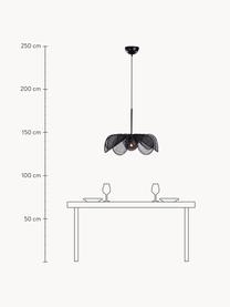 Grande suspension en fibres de bananier Styrka, tailles variées, Noir, Ø 63 x haut. 50 cm