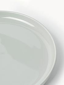 Porzellan Speiseteller Nessa, 4 Stück, Hochwertiges Hartporzellan, Hellgrau, glänzend, Ø 26 cm