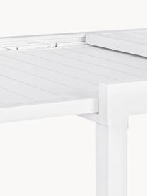 Table de jardin extensible Pelagius, tailles variées, Aluminium, revêtement par poudre, Blanc, larg. 83 - 166 x prof. 80 cm