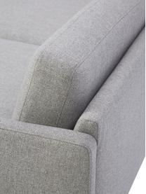 Divanetto angolare Fluente, Rivestimento: 100% poliestere Con 35.00, Struttura: legno di pino massiccio, , Piedini: metallo verniciato a polv, Tessuto grigio chiaro, Larg. 198 x Prof. 152 cm, chaise-longue a destra