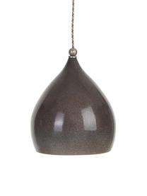 Petite suspension noire en céramique Vague, Gris