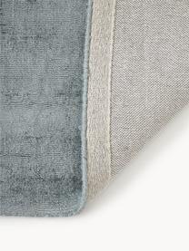 Tappeto in viscosa tessuto a mano Jane, Retro: 100% cotone Il materiale , Azzurro, Larg. 200 x Lung. 300 cm (taglia L)