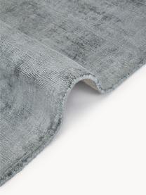 Tappeto in viscosa tessuto a mano Jane, Retro: 100% cotone Il materiale , Azzurro, Larg. 200 x Lung. 300 cm (taglia L)