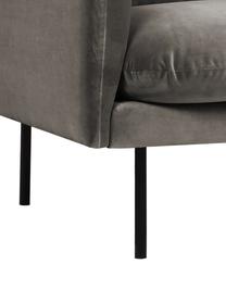 Sofa z aksamitu Moby (2-osobowa), Tapicerka: aksamit (wysokiej jakości, Stelaż: lite drewno sosnowe z cer, Nogi: metal malowany proszkowo, Taupe aksamit, S 170 x G 95 cm