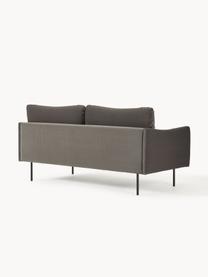 Sofa z aksamitu Moby (2-osobowa), Tapicerka: aksamit (wysokiej jakości, Stelaż: lite drewno sosnowe, Nogi: metal malowany proszkowo , Taupe aksamit, S 170 x G 95 cm