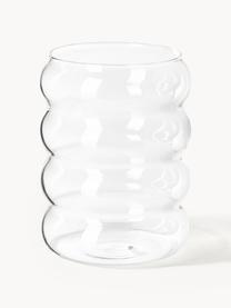 Mondgeblazen waterkaraf Bubbly met waterglazen, set van 5, Borosilicaatglas, Transparant, Set met verschillende formaten