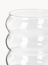 Set de jarra y vasos soplados Bubbly, 5 pzas., Vidrio de borosilicato, Transparente, Set de diferentes tamaños