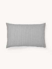Taie d'oreiller réversible en flanelle motif casse-noisette Noan, Noir, blanc, larg. 50 x long. 70 cm