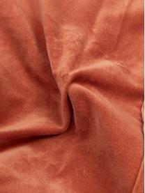 Housse de coussin en velours Sina, Velours (100 % coton), Terracotta, larg. 45 x long. 45 cm