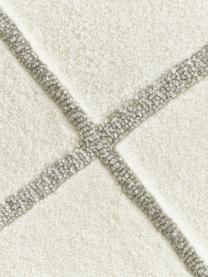 Tappeto in lana fatto a mano Kallie, Retro: 100% cotone Nel caso dei , Bianco latte, greige, Larg. 80 x Lung. 150 cm (taglia XS)