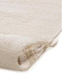 Tappeto Kilim in lana tessuto a mano Neo, 100% lana
Nel caso dei tappeti di lana, le fibre possono staccarsi nelle prime settimane di utilizzo, questo e la formazione di lanugine si riducono con l'uso quotidiano, Crema, nero, Larg. 200 x Lung. 300 cm (taglia L)
