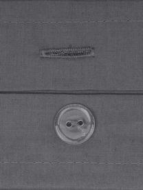 Parure copripiumino in percalle Elsie, Tessuto: percalle Densità del filo, Grigio scuro, Larg. 255 x Lung. 200 cm, 3 pz