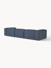 Modulares Sofa Lennon (4-Sitzer), Bezug: 100 % Polyester Der strap, Gestell: Massives Kiefernholz FSC-, Webstoff Dunkelblau, B 327 x T 119 cm