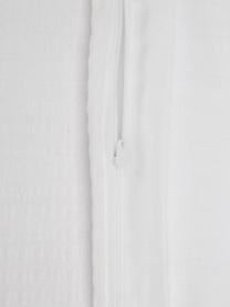 Seersucker-Bettwäsche Basic & Tough mit geraffter Oberfläche, Webart: , Vorderseite: Seersucker, Rückseite: Renforcé Fadendichte 144 , Weiß, 155 x 220 cm + 1 Kissen 80 x 80 cm