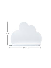 Mensola a nuvola in metallo Cloud, Metallo verniciato, Bianco, Larg. 40 x Alt. 30 cm