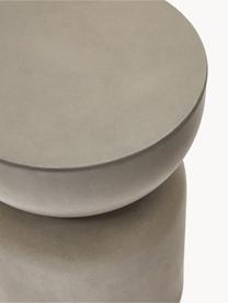 Tavolino rotondo da giaridno Garbet, 100% fibra di cemento, Greige, Ø 32 x Alt. 46 cm