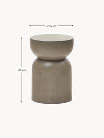 Ronde tuin bijzettafel Gabret, 100% cementvezel, Greige, Ø 32 x H 46 cm