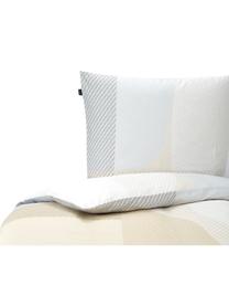 Vzorovaná posteľná bielizeň z bavlneného saténu Moore, Béžová, hnedá, modrá